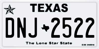 TX license plate DNJ2522