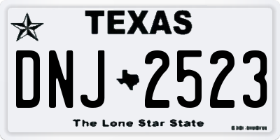 TX license plate DNJ2523