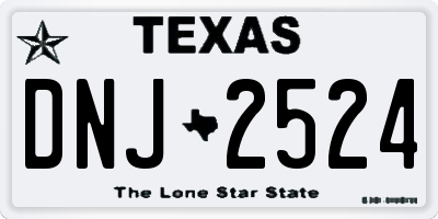 TX license plate DNJ2524