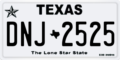 TX license plate DNJ2525