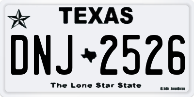 TX license plate DNJ2526