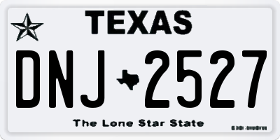 TX license plate DNJ2527