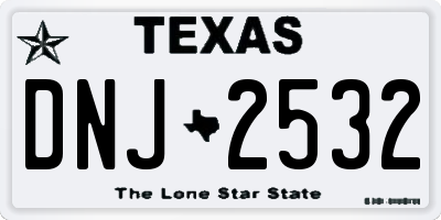 TX license plate DNJ2532