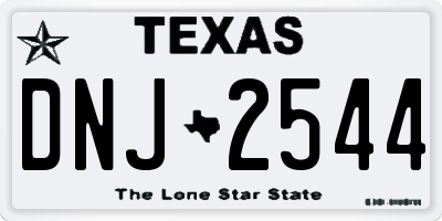 TX license plate DNJ2544
