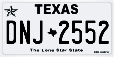 TX license plate DNJ2552