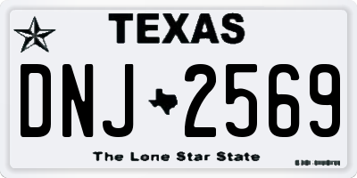 TX license plate DNJ2569