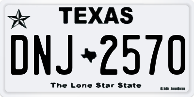 TX license plate DNJ2570