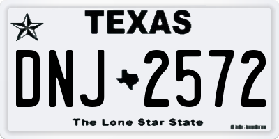 TX license plate DNJ2572