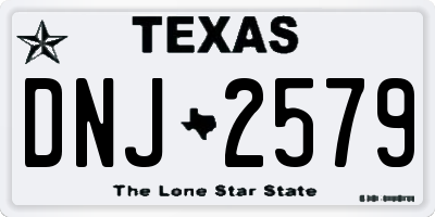 TX license plate DNJ2579