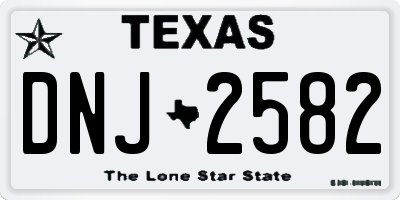 TX license plate DNJ2582