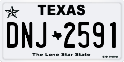 TX license plate DNJ2591