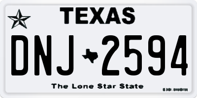 TX license plate DNJ2594