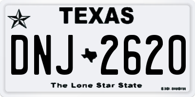 TX license plate DNJ2620