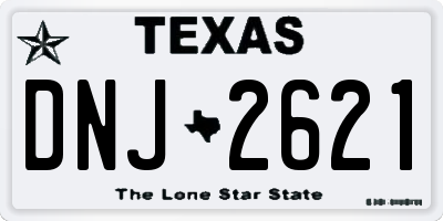 TX license plate DNJ2621