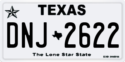 TX license plate DNJ2622