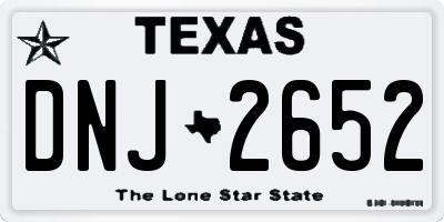 TX license plate DNJ2652