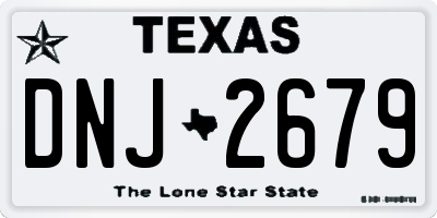 TX license plate DNJ2679