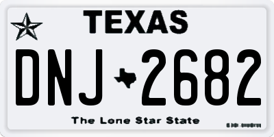 TX license plate DNJ2682