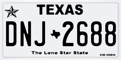 TX license plate DNJ2688