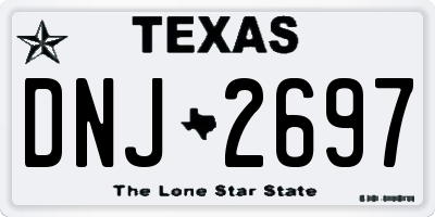 TX license plate DNJ2697