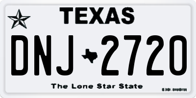 TX license plate DNJ2720
