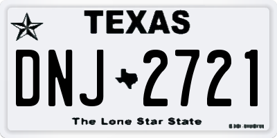TX license plate DNJ2721
