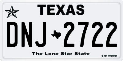 TX license plate DNJ2722