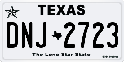 TX license plate DNJ2723