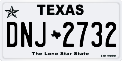 TX license plate DNJ2732