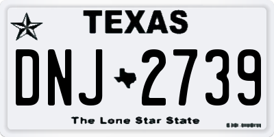 TX license plate DNJ2739