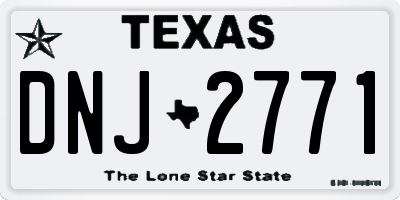 TX license plate DNJ2771