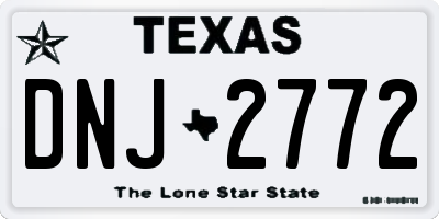 TX license plate DNJ2772