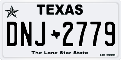 TX license plate DNJ2779