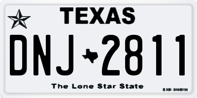 TX license plate DNJ2811