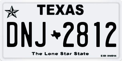 TX license plate DNJ2812