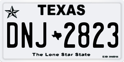 TX license plate DNJ2823