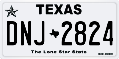 TX license plate DNJ2824