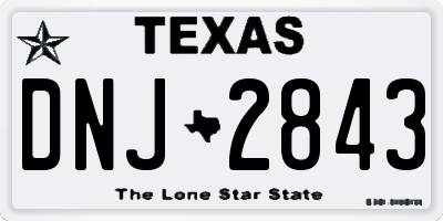 TX license plate DNJ2843