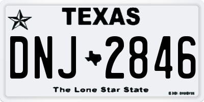 TX license plate DNJ2846