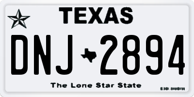 TX license plate DNJ2894