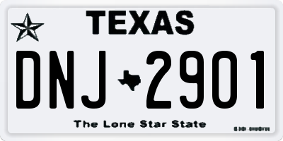 TX license plate DNJ2901