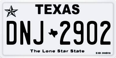 TX license plate DNJ2902