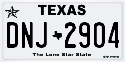 TX license plate DNJ2904