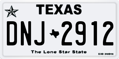 TX license plate DNJ2912