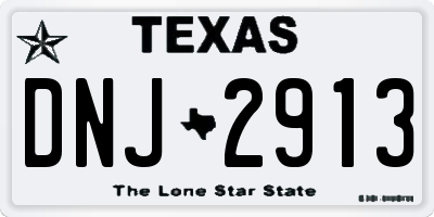 TX license plate DNJ2913
