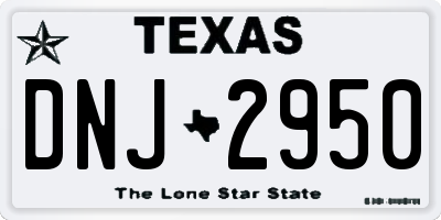 TX license plate DNJ2950