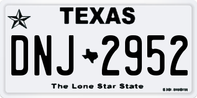 TX license plate DNJ2952