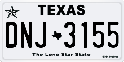 TX license plate DNJ3155