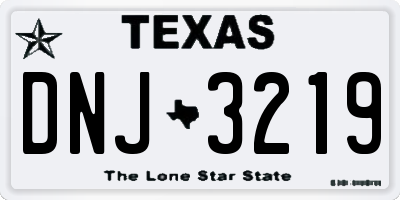 TX license plate DNJ3219