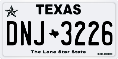 TX license plate DNJ3226
